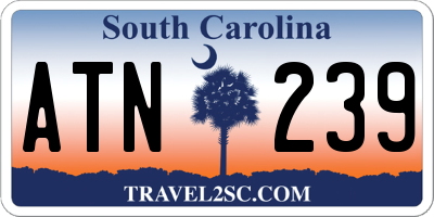 SC license plate ATN239