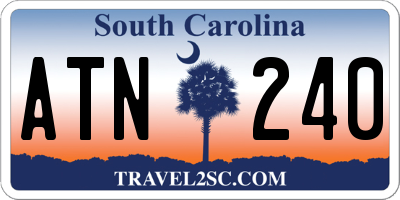 SC license plate ATN240