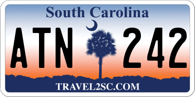 SC license plate ATN242