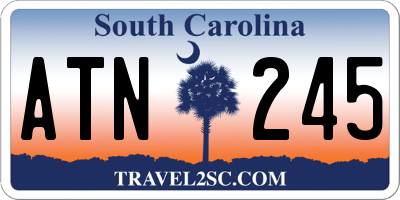 SC license plate ATN245