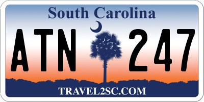 SC license plate ATN247