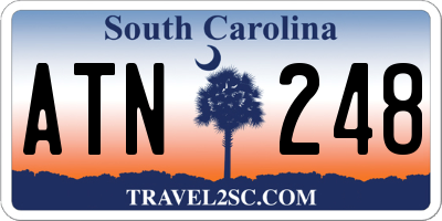 SC license plate ATN248