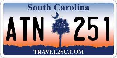SC license plate ATN251