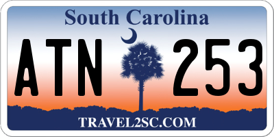 SC license plate ATN253