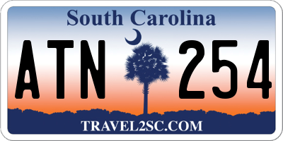 SC license plate ATN254