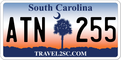 SC license plate ATN255