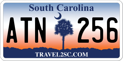 SC license plate ATN256