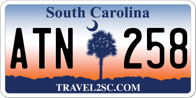 SC license plate ATN258