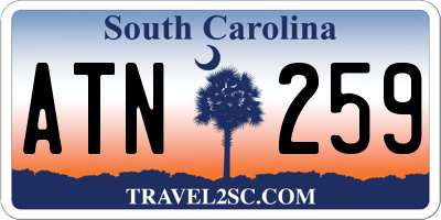 SC license plate ATN259
