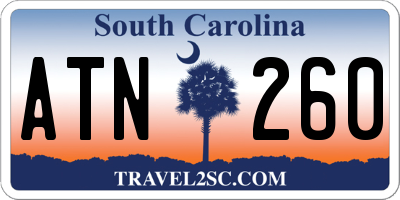 SC license plate ATN260