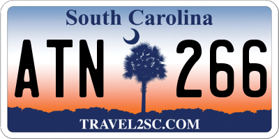 SC license plate ATN266
