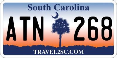 SC license plate ATN268
