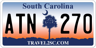 SC license plate ATN270