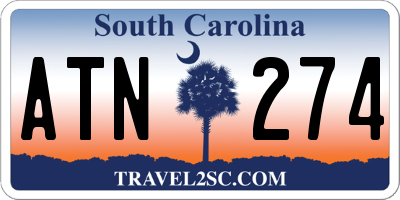 SC license plate ATN274