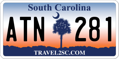 SC license plate ATN281