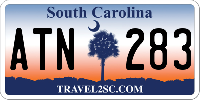 SC license plate ATN283