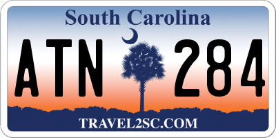 SC license plate ATN284
