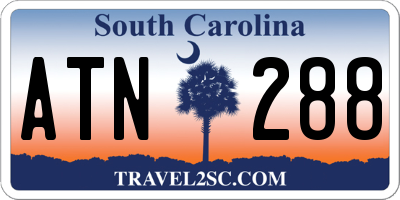 SC license plate ATN288