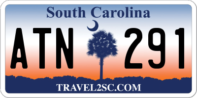 SC license plate ATN291
