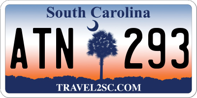 SC license plate ATN293