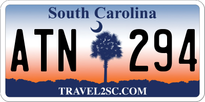 SC license plate ATN294