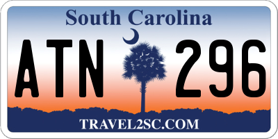 SC license plate ATN296