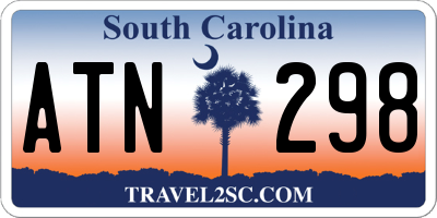 SC license plate ATN298