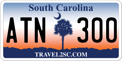 SC license plate ATN300