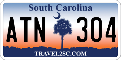 SC license plate ATN304