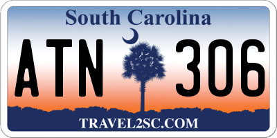 SC license plate ATN306