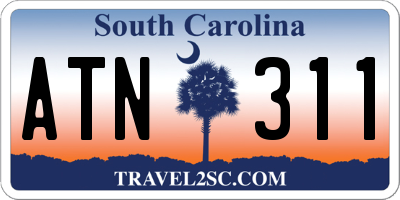 SC license plate ATN311