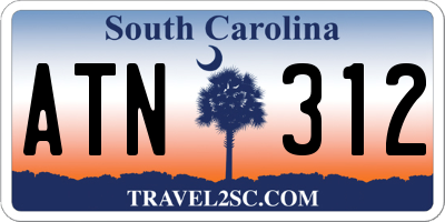 SC license plate ATN312