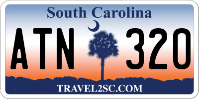 SC license plate ATN320