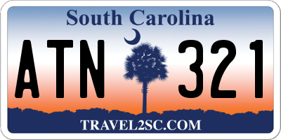 SC license plate ATN321