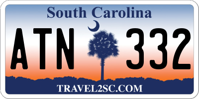 SC license plate ATN332