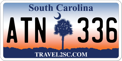 SC license plate ATN336