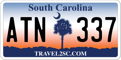 SC license plate ATN337