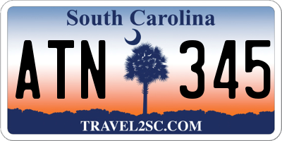 SC license plate ATN345
