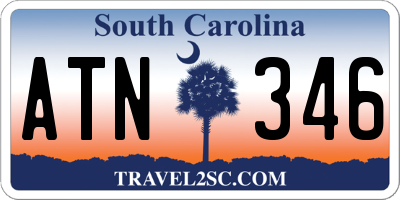 SC license plate ATN346