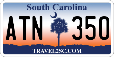 SC license plate ATN350