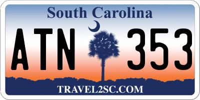 SC license plate ATN353