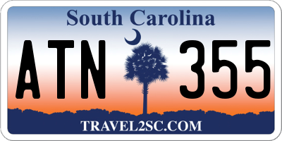 SC license plate ATN355