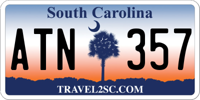 SC license plate ATN357