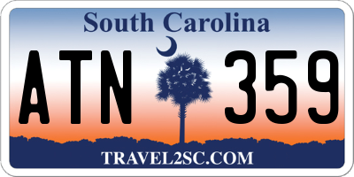 SC license plate ATN359