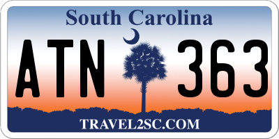 SC license plate ATN363