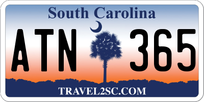 SC license plate ATN365