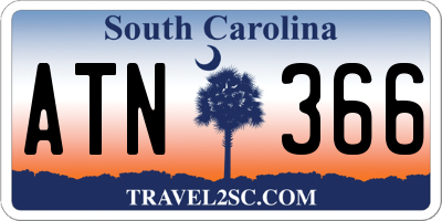 SC license plate ATN366