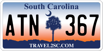 SC license plate ATN367