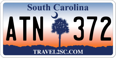 SC license plate ATN372