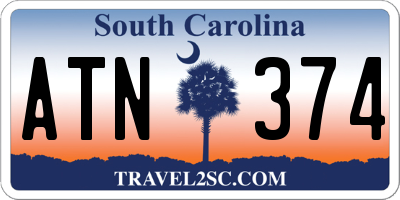 SC license plate ATN374